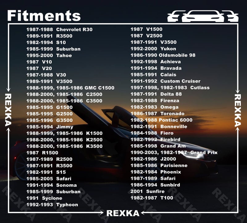 Rexka 10 قطع من إطار المصباح الأمامي من النايلون من Rexka، صواميل برغي الشواية #8 أو #10 حجم المسمار متوافق مع GM 3919773 Chevy Buick Cadillac GMC - Image 3